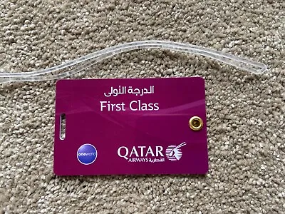 Qatar Airways - First Class Hinged Plastic Luggage Tag New • £17.99