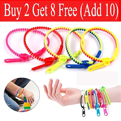 Sensory-Zipper Fidget Bracelet Zip Stim Toys Stress Anxiety Relief Autism ADHD • £2.44