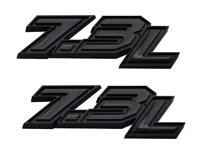 2Pcs 7.3L Logo Emblems 3D Power Stroke Turbo Side Badge Nameplate Decal (Black) • $16.99
