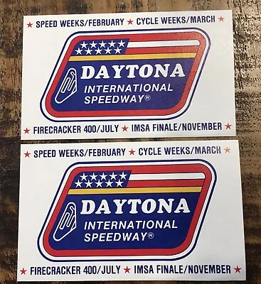 Lot 2 Daytona Speedway Vintage Firecracker 400 Colorful Sticker Decal NASCAR • $5.95