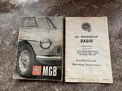 1968 MG MGB Tourer GT Handbook & All Transistor Radio Installation Instructions • $26