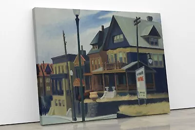 EDWARD HOPPER East Wind Over Weehawken Modern Canvas Wall Art Picture Print Home • £11.99