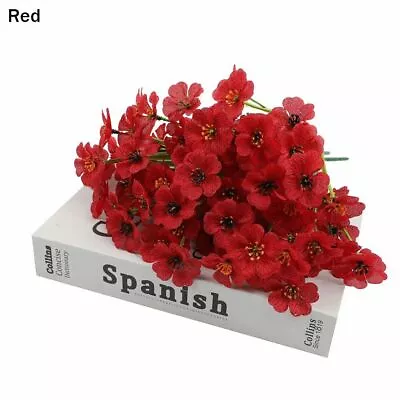 Artificial Flowers Plastic Fake Plants UV Resistant Home In/Outdoor Garden Decor • £2.33