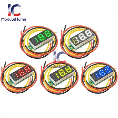 10PCS Mini DC0-100V 0.28Inch 3-Digital Voltmeter LED Voltage Panel Meter 3 Wire • $7.44