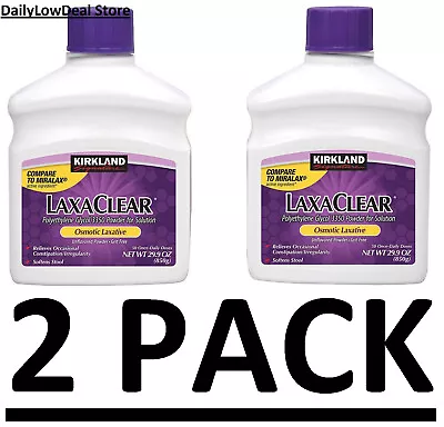 Laxative Polyethylene Glycol Kirkland Signature LaxaClear 100 Doses VS MiraLAX • $32.45