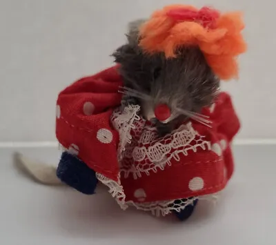 The Little Mouse Factory Raggedy Ann Hand Dressed In USA Figurine Real Fur • $10