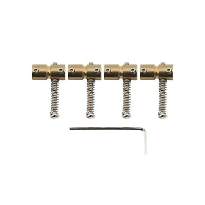 Musiclily Pro 4Pcs 19mm Brass Bridge Saddles For 4 String Precision Jazz Bass • $12.25