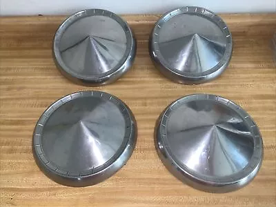 1957 1958 1959 1960 1961 Dodge Plymouth Dog Dish Stainless Hubcaps 10   Set Of 4 • $79.95
