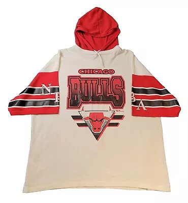 Vintage Ravens Athletic Chicago Bulls NBA Hoodie Short Sleeve Size XXL • $21.87