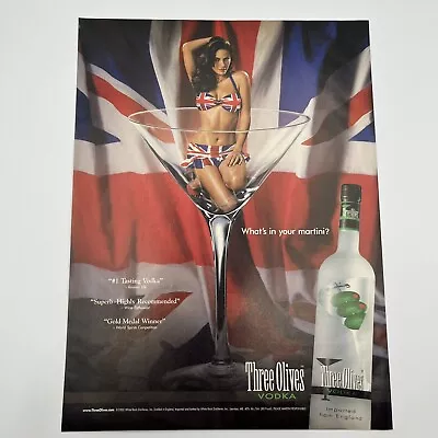 £8.22 • Buy Three Olives Vodka 2005 Print Ad 8 X11  Union Jack Bikini Union Flag