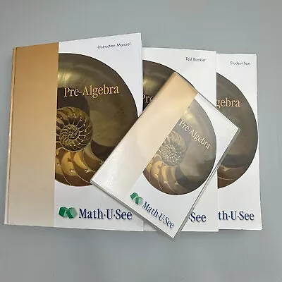 Math U See Pre-Algebra Complete Set Homeschool DVD Test Instruction Student Text • $30