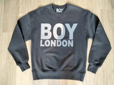 £15 • Buy BOY London New Graphic Crew Sweatshirt Dark Grey Body Reflective Print Size S