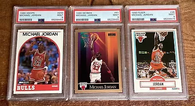 3 Michael Jordan PSA Mint 9 Cards 1990 Fleer #26 1990 Skybox #41 1989 Hoops #200 • $89