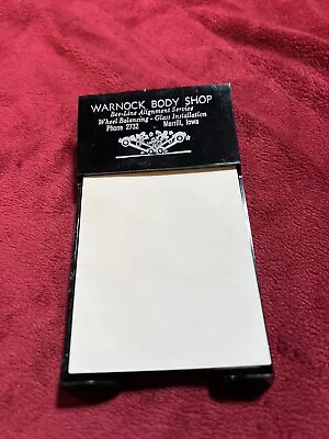 Vintage Desktop Notepad Holder Warnock Body Shop In Merrill IA.  Phone 2732! • $16.95