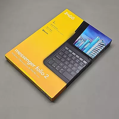$20 • Buy ZAGG Keyboard Messenger Folio 2 For Apple IPad 10.2/10.5 Charcoal ZKB102PMN53 (N
