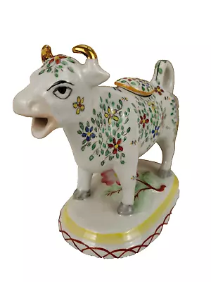 Staffordshire Ware Kent Cow Creamer Porcelain With Lid Dahl Rose Molded Base Vtg • $89