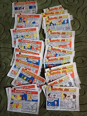 Vintage Lot Set Of Bazooka Joe Comics From Bubble Gum Wax Wrappers 20 Few Double • $10