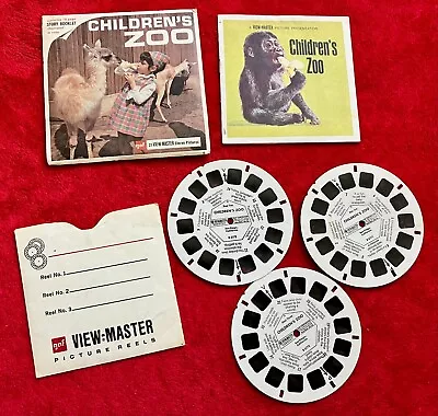 VINTAGE GAF VIEW-MASTER CHILDREN'S ZOO 3 REELS  ** Made In USA ** More Frm 99c!! • $4.85