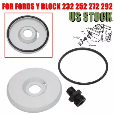 Spin On Oil Filter Adapter Ring Kit For Fords Y Block 232 252 272 292 312 352 • $51.99