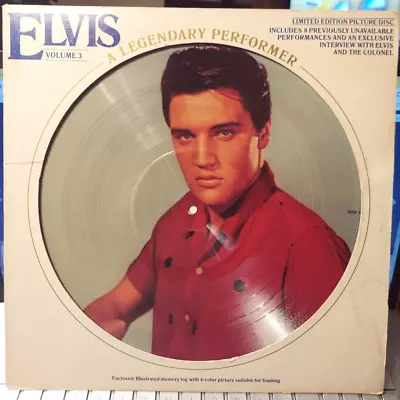 ELVIS PRESLEY - A Legendary Performer Volume 3 Picture Disc (LP VINYL1978) VG+ • $16.99