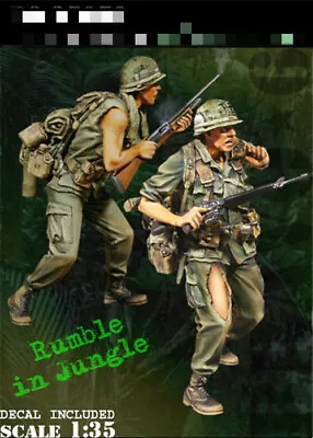 1/35 Resin Figure Model Vietnam War 2 US Soldiers Unassembled Unpainted • $16.30