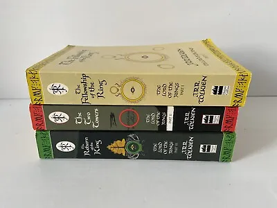 LORD OF THE RINGS PB Trilogy By JRR TOLKIEN 1991 Good Condition 3 Book Set • £12.50