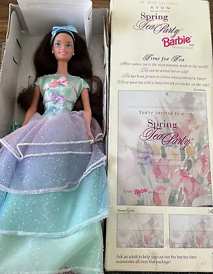 AVON Special Ed Tea Party Brunette BARBIE • $14