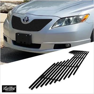 Fits 2007-2009 Toyota Camry Main Upper Stainless Black Billet Grille Insert • $62.99