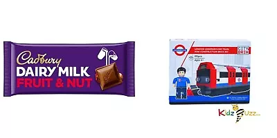 London Underground Train Set For Kids & Cadbury Dairy Milk Fruit & Nut Chocolate • £16.99