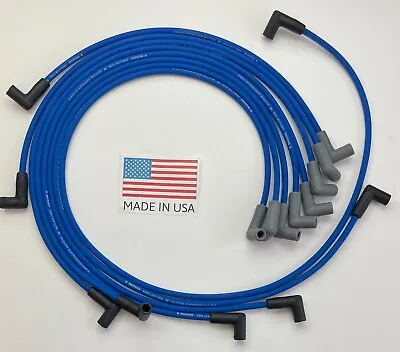 Big Block MOPAR 383-400-413-426-440 1959-72 BLUE HEI 8mm Perf Spark Plug Wires • $55.99