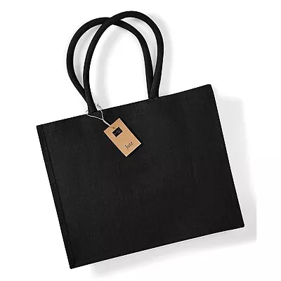 Classic Jute Shopper Bag Hessian Burlap Woven Reusable Shopping Carrier Tote Sac • £7.59