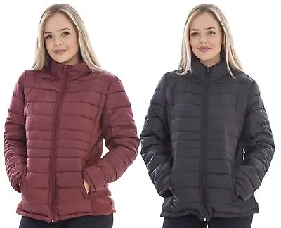 Ladies Quilted Padded Lined Puffer Winter Jacket • £12.99