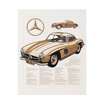 Mercedes-Benz 300 SLR Coupe Poster Mercedes-Benz 300 SLR Patent Print Mercedes • $25