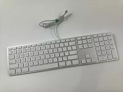 Genuine Apple A1243 Wired Mac Standard USB Keyboard W/ Numeric Keypad White • $26.95