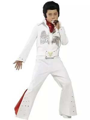 Elvis Child Costume - Jumpsuit And Scarf (Large 10-12 Years) Pk 1 • $58.99