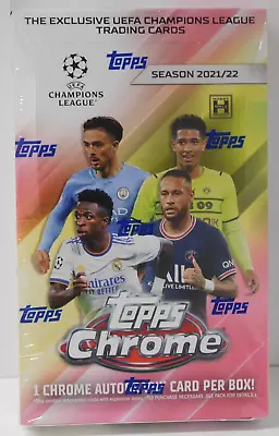 2021/22 Topps Chrome UEFA Champions League Soccer Hobby Box - New / Sealed • $139.99