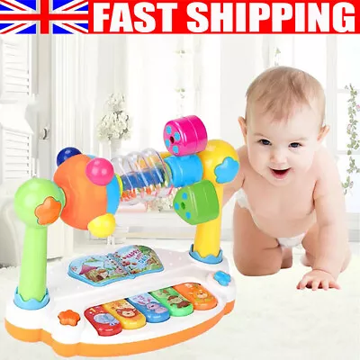 Musical Toy Light Sound Educational Developmental Piano Tambourine Baby Gift • £7.89