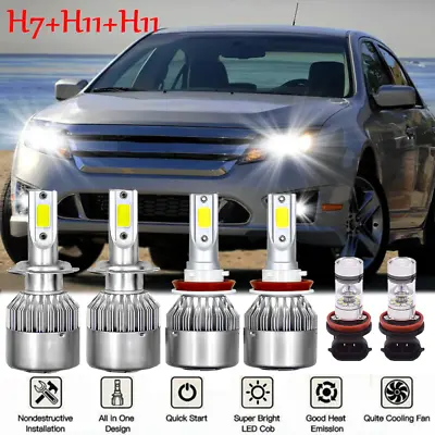 For Ford Fusion 2006-2016 6x Combo LED Headlights Hi/Lo Beam Fog Light Bulbs Kit • $30.44