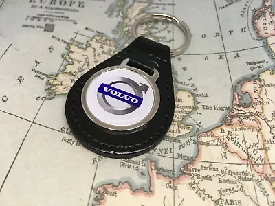 Volvo Pear Black Leather Key Ring • $7.34