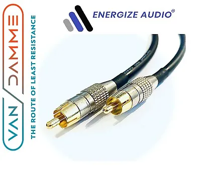 £23.85 • Buy Van Damme Sub Woofer Gold RCA To RCA Audio Cable Phono Phono Lead Multi Colours