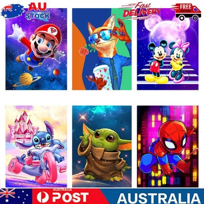 $11.69 • Buy 5D DIY Full Drill Diamond Painting Cartoon Hand Embroidery Home Decor Art Craft