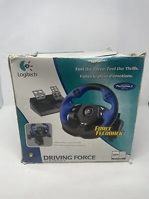 Logitech Driving Force Feedback Racing Steering Wheel PS2 PlayStation 2 UNTESTED • $29.99