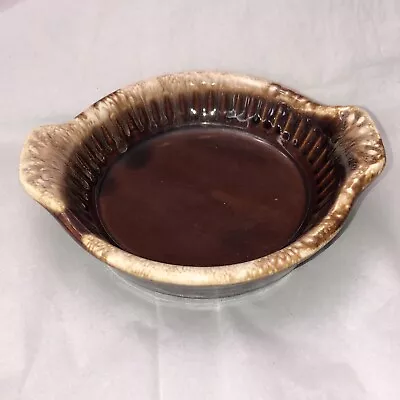 Vintage McCoy Pottery Brown Drip Glaze Au Gratin Dish American Art Pottery #0871 • $5.99