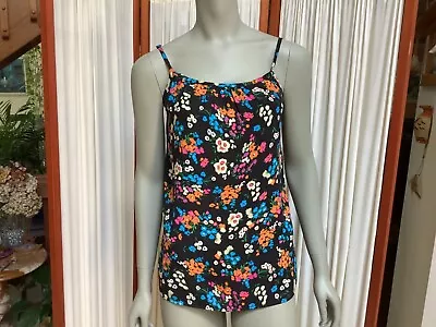 CAbi Carefree Cami Tank Top Black Floral Limited Edition Size XS • $14.99