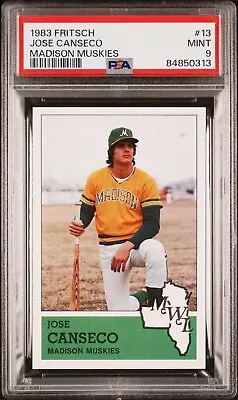 1983 Fritsch Madison Muskies #13 Jose Canseco - PSA 9 • $69
