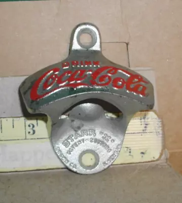 Vintage Coca-Cola Starr X   Wall Mount Drink Bottle Opener & Screws  Brown Co • $9.99