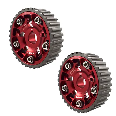 2x Red Racing Performance Cam Shaft Gear Pulley For Honda Acura B16A B18C Engine • $119.95