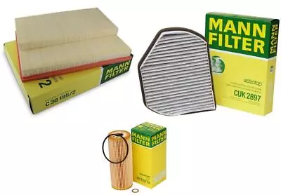 Mann Oil Air Carbon Cabin Filter Kit For Mercedes W202 C220 C230 C280 C36 AMG • $49.95