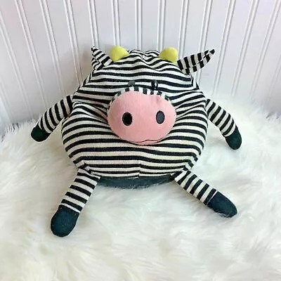 Mushable Pot Bellies Round Pillow Plush Stuffed Zebra Jay Play Animal Toy • $11.55