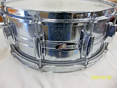 Vintage 70s Pearl 10 Lug Chrome 14  X 5   Snare Drum Made In Japan Steel • $169